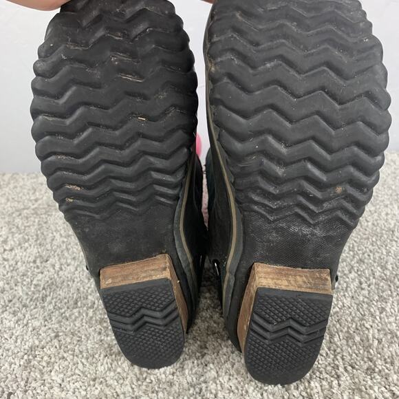 Sorel Boots Womens Size 9.5 Black Leather Suede Pull On Waterproof NL2107-010 - Picture 10 of 10